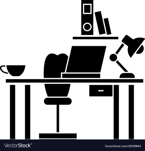 room vector|room with desk for icons.